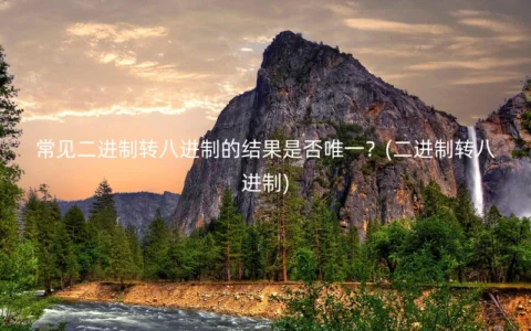常见二进制转八进制的结果是否唯一？(二进制转八进制)